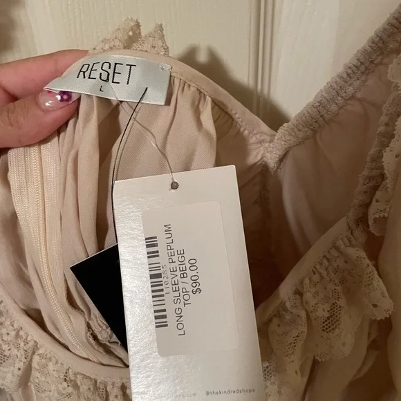 Long sleeve cropped blouse - Picture 4 of 4